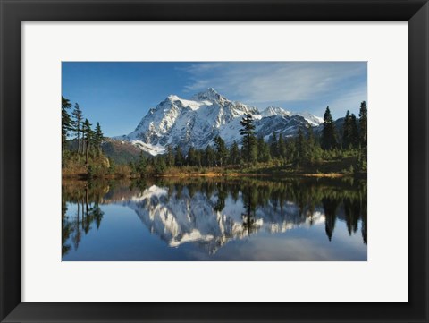 Framed Mount Shukan Reflection I Print