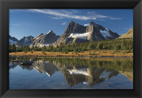 Framed Amethyst Lake Reflection Print