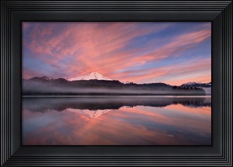 Framed Sunrise Over Mount Baker Print