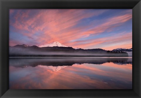 Framed Sunrise Over Mount Baker Print