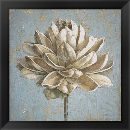 Framed Seed Pod I no Words and Stamp Gold Print