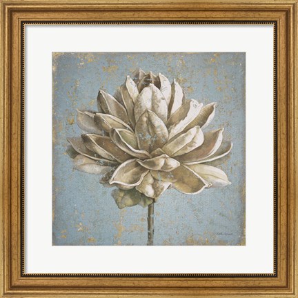Framed Seed Pod I no Words and Stamp Gold Print