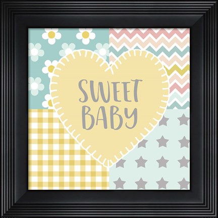 Framed Baby Quilt I Sweet Baby Yellow Print
