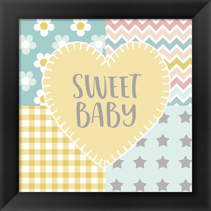Framed Baby Quilt I Sweet Baby Yellow Print