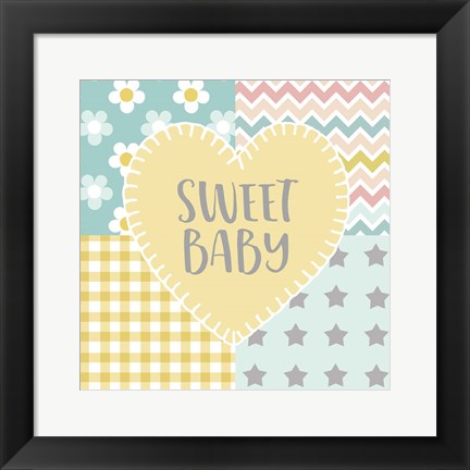 Framed Baby Quilt I Sweet Baby Yellow Print