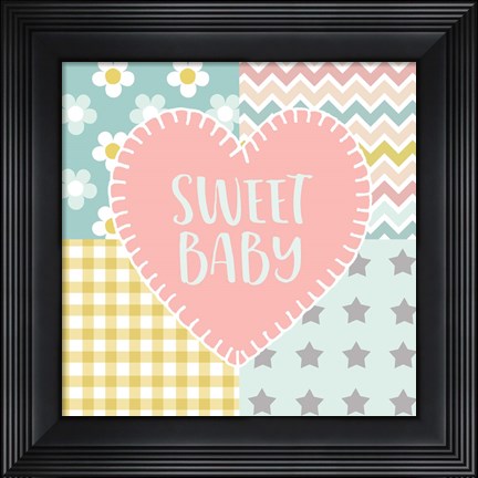 Framed Baby Quilt I Sweet Baby Print