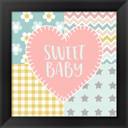 Framed Baby Quilt I Sweet Baby Print