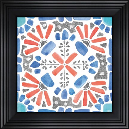 Framed Coastal Sea Life IX Print
