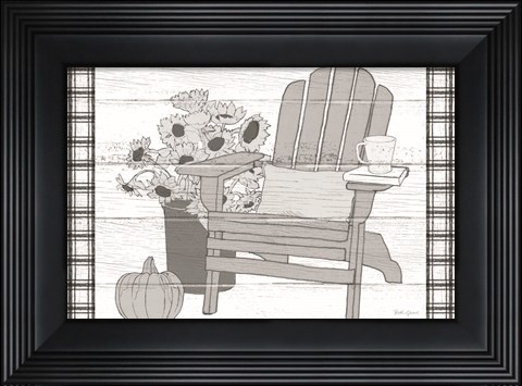 Framed Fall Cabin V Print