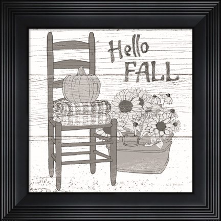 Framed Fall Cabin III Print