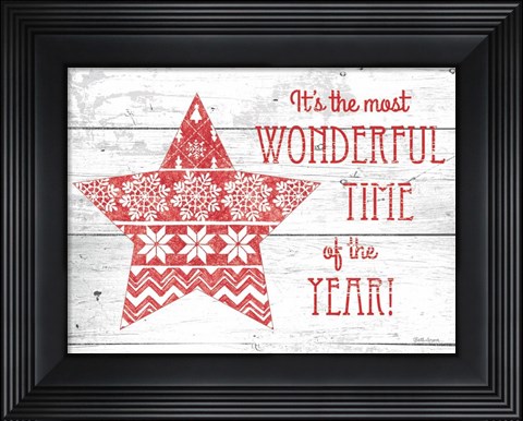 Framed Nordic Holiday V Print