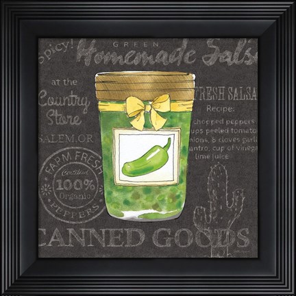 Framed Canning Kitchen III black Print