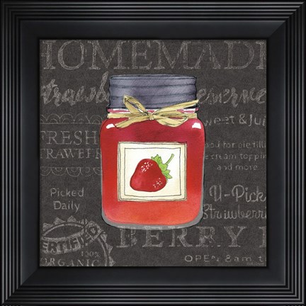 Framed Canning Kitchen I black Print