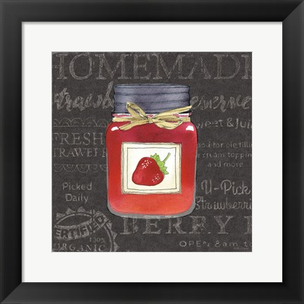 Framed Canning Kitchen I black Print