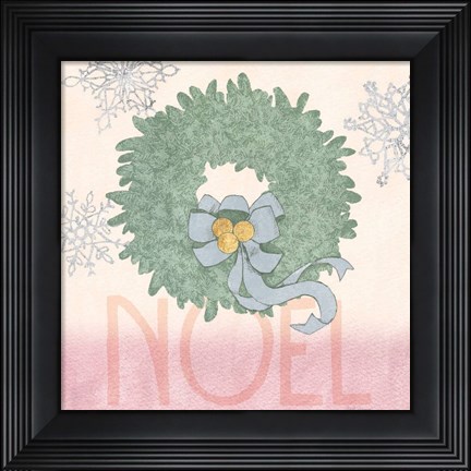 Framed Pastel Christmas IV Print