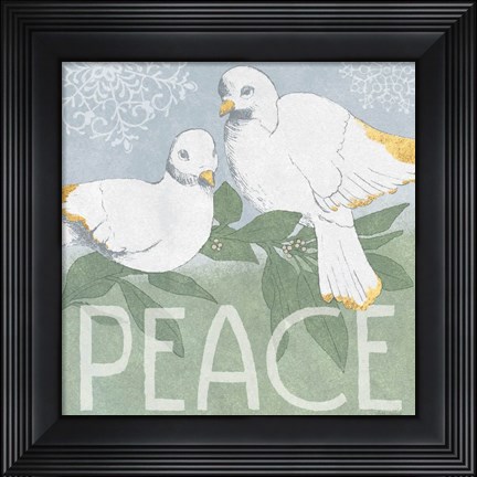 Framed Pastel Christmas II Print