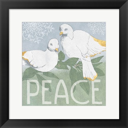 Framed Pastel Christmas II Print