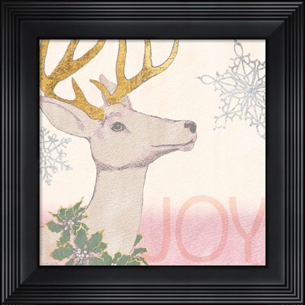 Framed Pastel Christmas I Print
