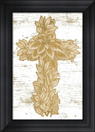 Framed Holiday Cross II Print