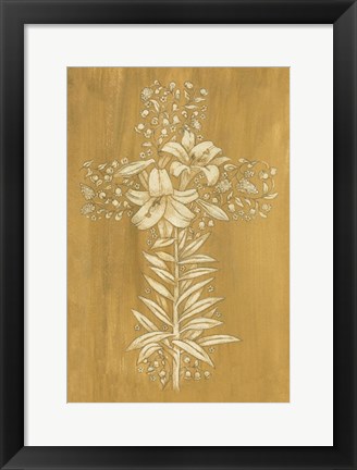 Framed Holiday Cross IV Print