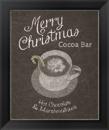 Framed Chalkboard Christmas Signs IV Print