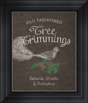 Framed Chalkboard Christmas Signs III Print