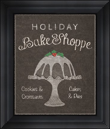 Framed Chalkboard Christmas Signs II Print