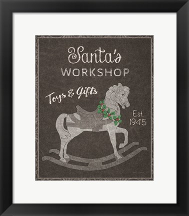 Framed Chalkboard Christmas Signs I Print