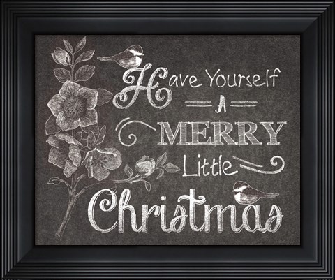 Framed Chalkboard Christmas Sayings V Print
