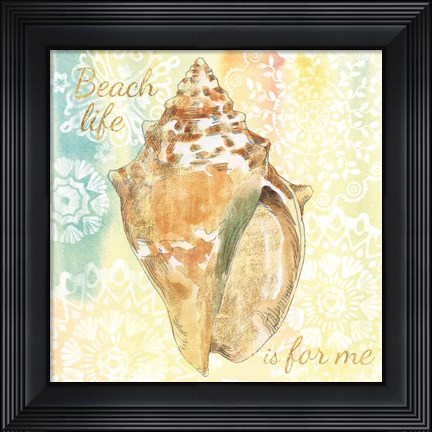 Framed Golden Treasures Inspiration V Print