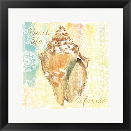 Framed Golden Treasures Inspiration V Print