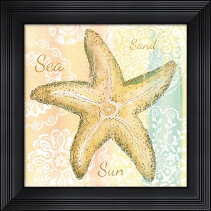 Framed Golden Treasures Inspiration VI Print