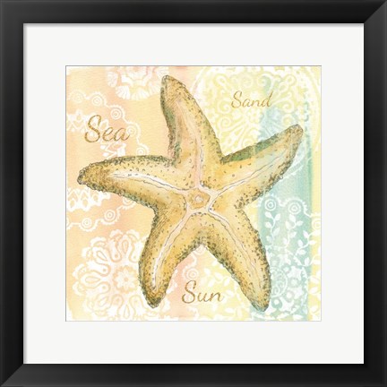 Framed Golden Treasures Inspiration VI Print