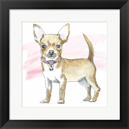 Framed Glamour Pups VII Print