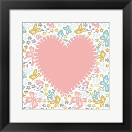 Framed Baby Quilt Gold I Print