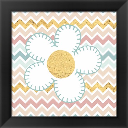 Framed Baby Quilt Gold II Print