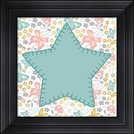 Framed Baby Quilt Gold IV Print