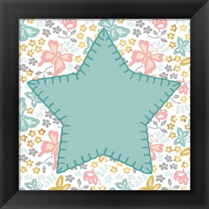 Framed Baby Quilt Gold IV Print