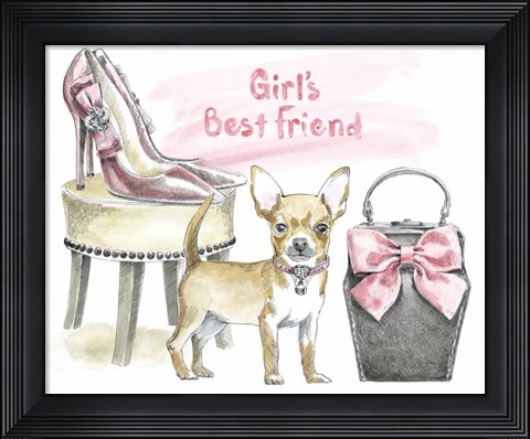 Framed Glamour Pups VI Print