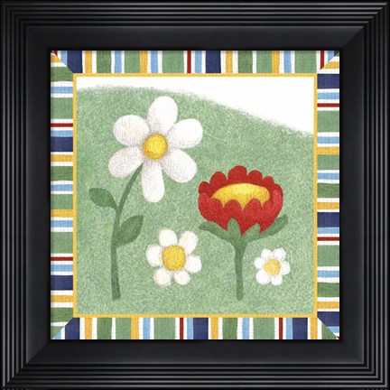 Framed Americana Garden I With Border Print