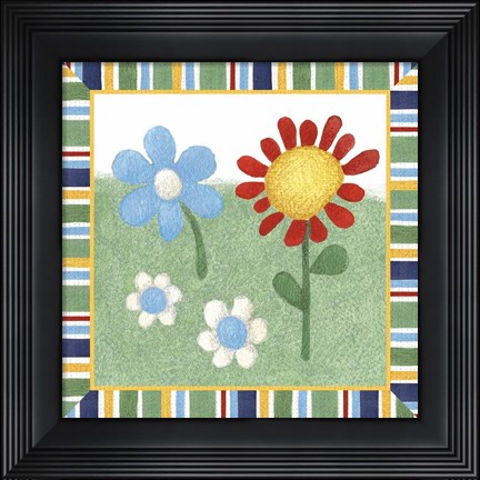 Framed Americana Garden II With Border Print