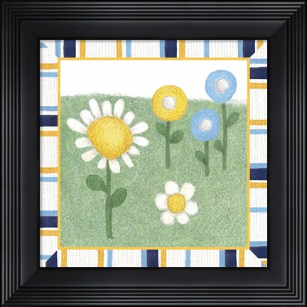 Framed Americana Garden III With Border Print