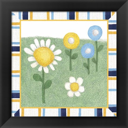 Framed Americana Garden III With Border Print