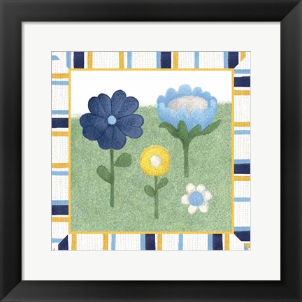 Framed Americana Garden IV With Border Print