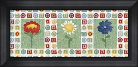 Framed Three Flowers Print
