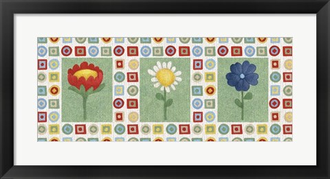 Framed Three Flowers Print