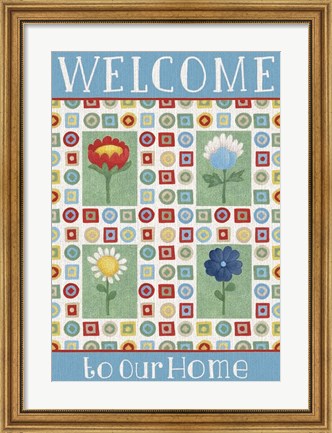 Framed Welcome Squares Print