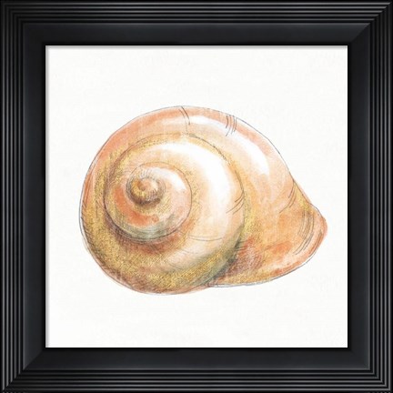 Framed Golden Treasures I on White Print