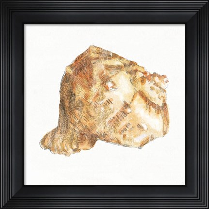 Framed Golden Treasures III on White Print