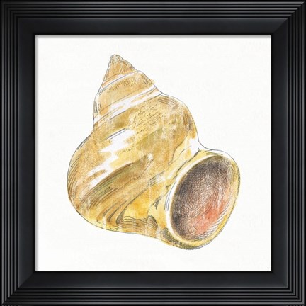 Framed Golden Treasures II on White Print